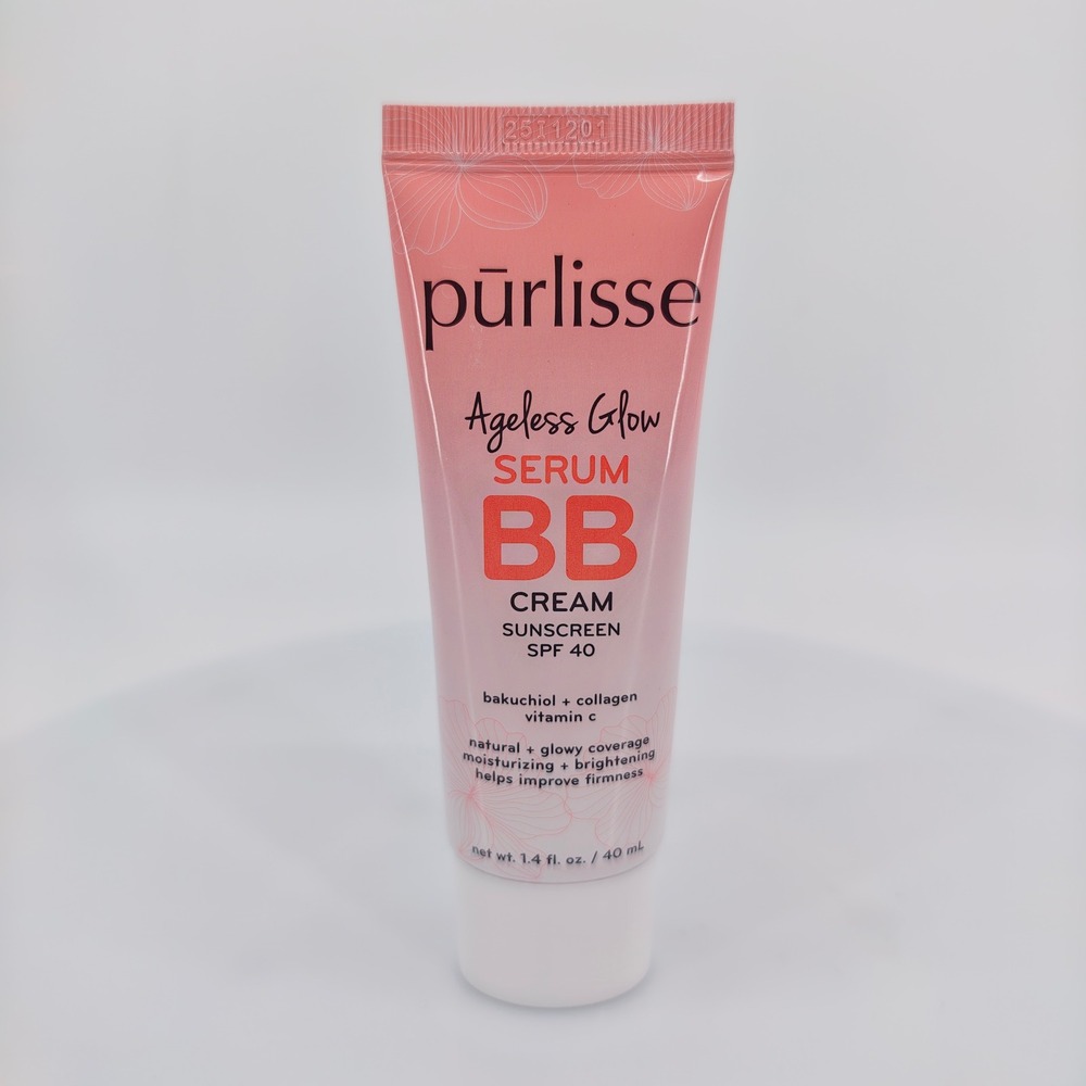 Purlisse Ageless Glow Serum BB Cream Sunscreen SPF 40 Light Medium 1.4oz New